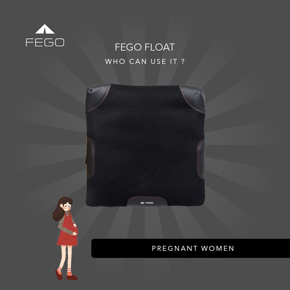 A black float for car designed for back support during driving.