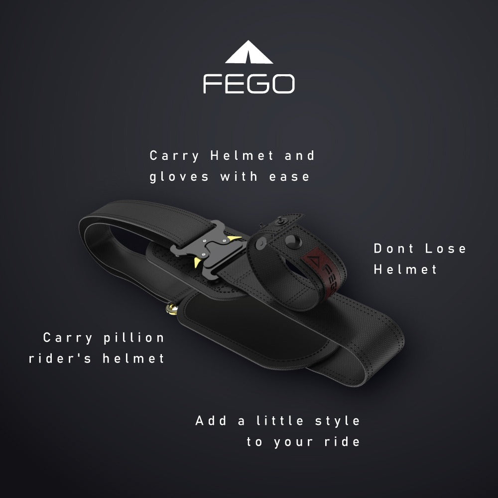 FEGO STRP Helmet Carrier Strap with Hand Gloves Holder