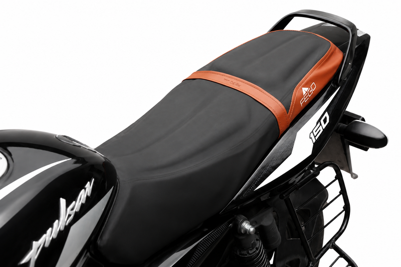 FEGO Cruise Seat Cover Cushion for Bajaj Pulsar 150 Black/Tan