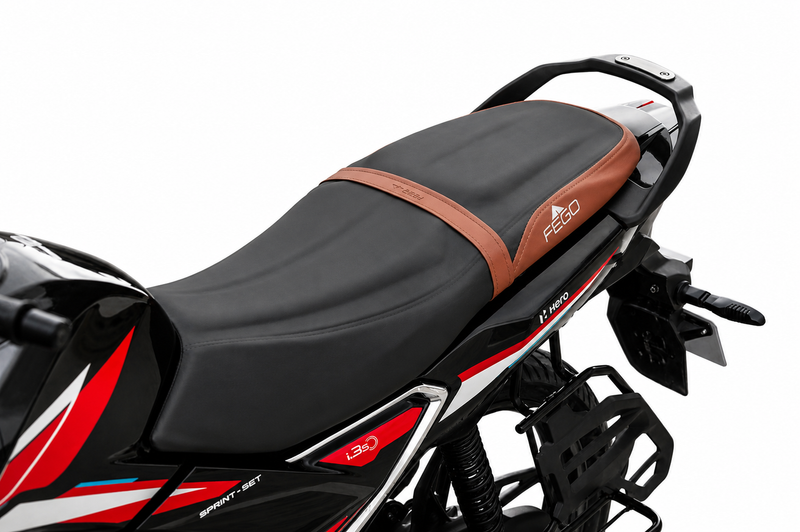 FEGO Cruise Seat Cover Cushion for Hero Glamour Black/Tan