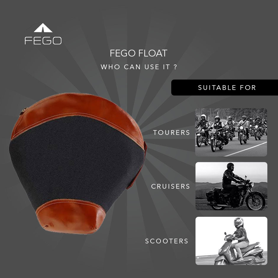 FEGO Float Advanced – Air Cushion Black Leather Seat Add-On with Air S –  Fegoinnovations