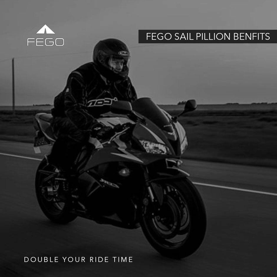 FEGO SAIL PILLION - Air Suspension Seat Black Leather Cushion Seat With Air Suspension Technology